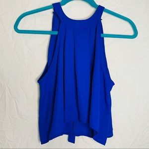 a'gaci Royal Blue Sleeveless Blouse